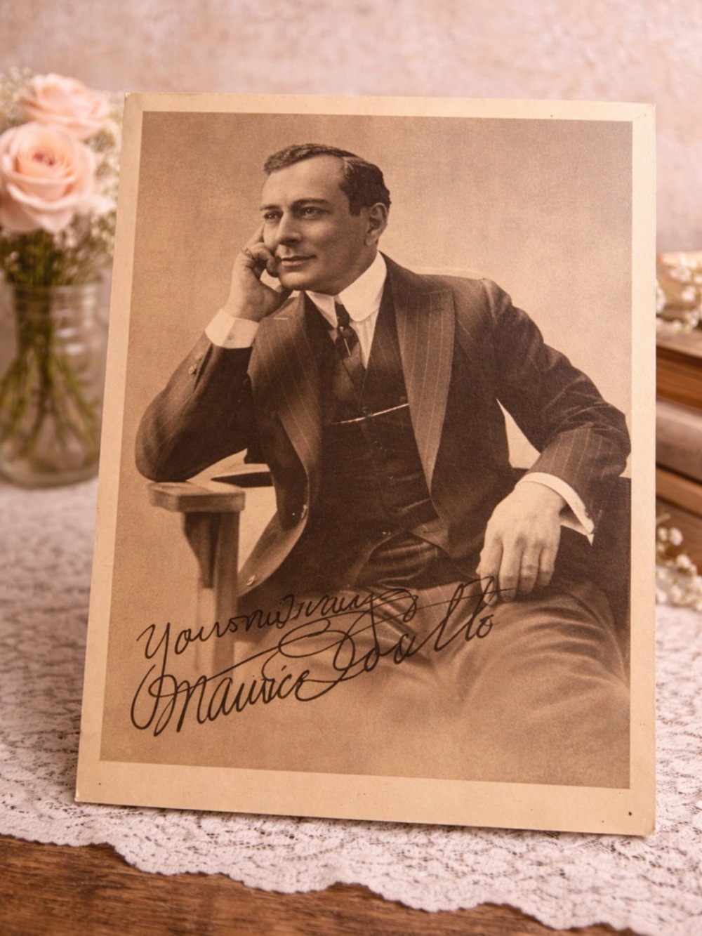 Vintage Maurice Costello Portrait Print 1915 Chicago Tribune Sepia Actor Copy